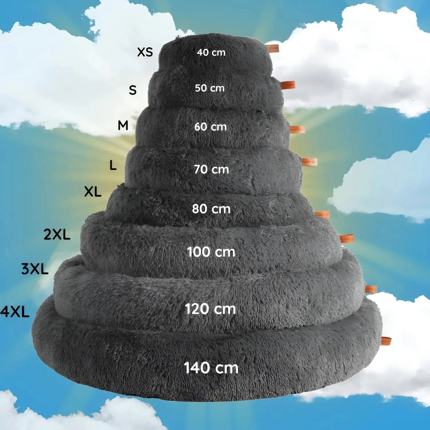 MrFluffyFriend – Größen von Haustierbetten